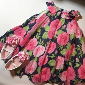 Rose dress and shoes